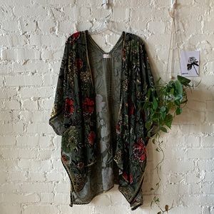 NWOT Muse Burn Out Velvet Kimono Free People
